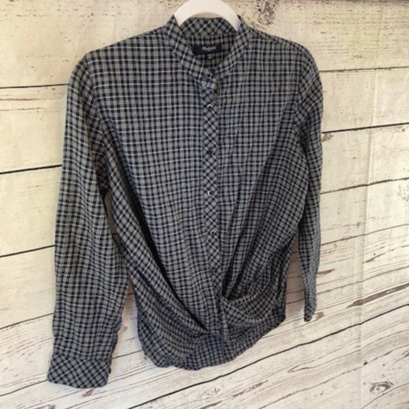 Haut Madewell à Col Volanté - Taille M - Imprimé Vichy 'Penny Plaid' - Coton - Neuf Avec Étiquettes